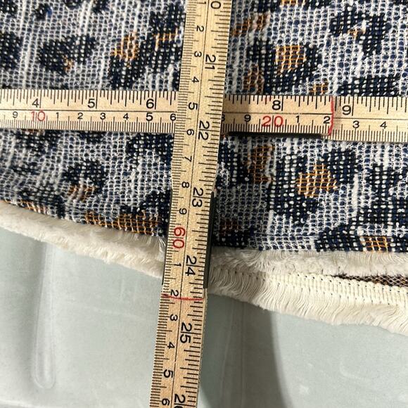 Anthropologie W5 Blue Leopard Print Halter Tank  Top Women’s Size Medium Fringe - Picture 8 of 12